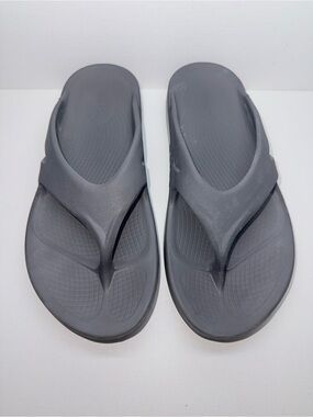 OOFOS  Men’s Gray Slide Flip Sandals
